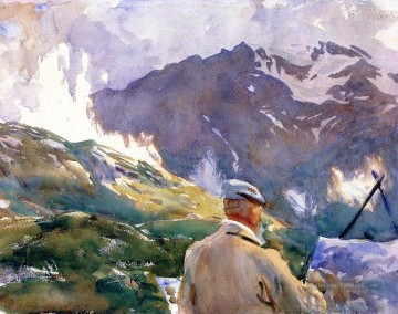 Artiste dans le Simplon John Singer Sargent aquarelle Peinture à l'huile